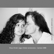 Klaus Kinski and his young girlfriend  Cannes 1988